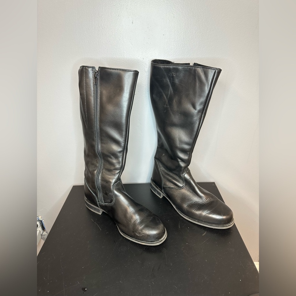 Martino Black Leather Knee-High Boots